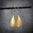 Brushed Sterling Silver or Gold Vermeil Flute Earrings - Beyond Biasa