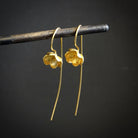 Long Flower Earrings in Gold Vermeil - Beyond Biasa