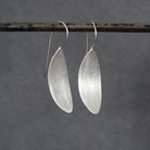 Brushed Silver or Brushed Gold Minimal Drop Earrings - Beyond Biasa