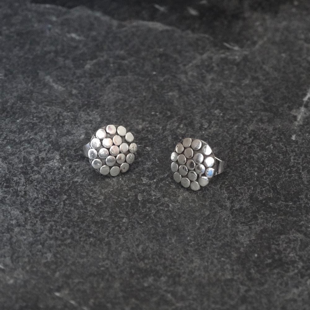 Sterling Silver Circle Stud Earrings - Beyond Biasa