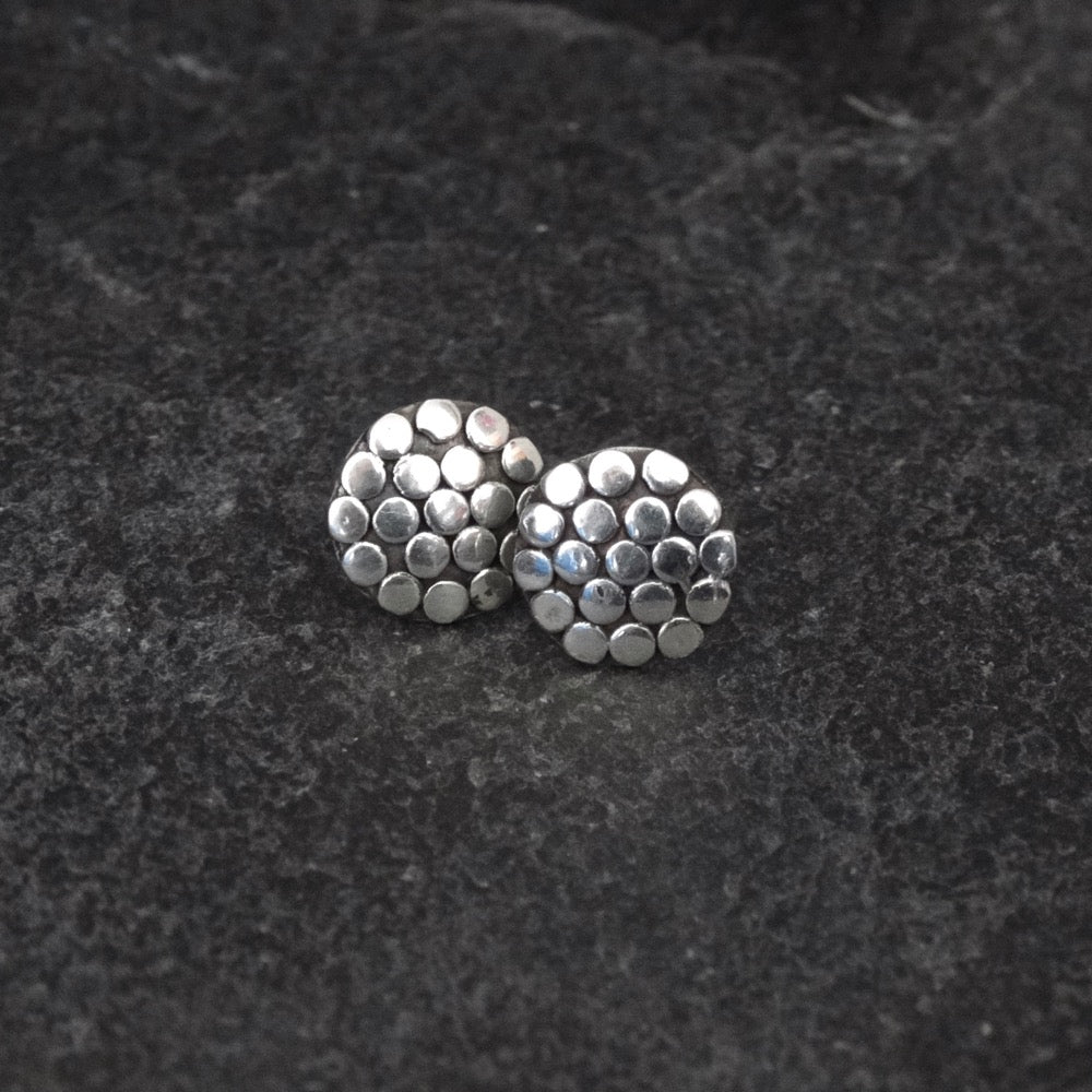 Sterling Silver Circle Stud Earrings - Beyond Biasa