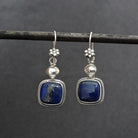 Lapis Lazuli and Sterling Silver Drop Earrings - Beyond Biasa