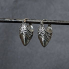 Sterling Silver Oxidised Detail Bucket Hoops - Beyond Biasa