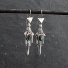 Sterling Silver and Abalone Art Deco Earrings - Beyond Biasa