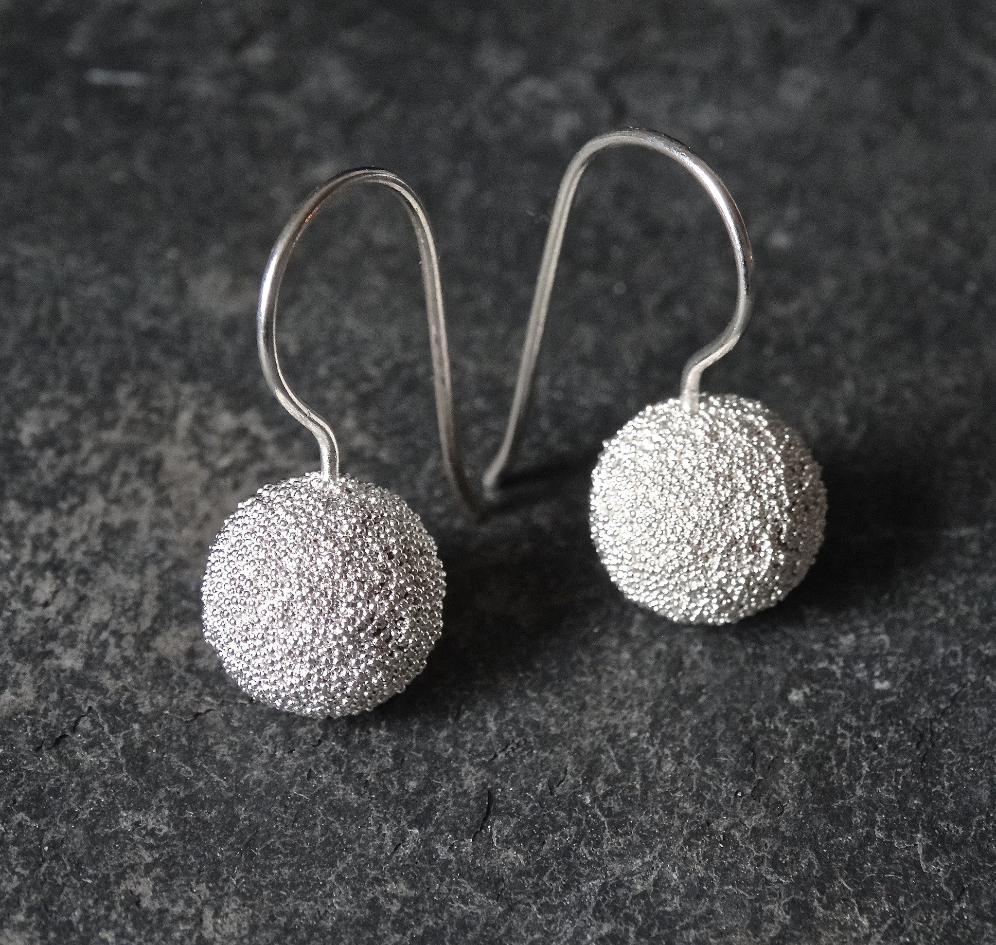 Sterling Silver Granulation Ball Earrings - Beyond Biasa