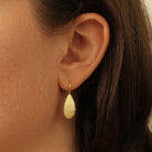 Minimal Brushed Teardrop Earrings - Beyond Biasa