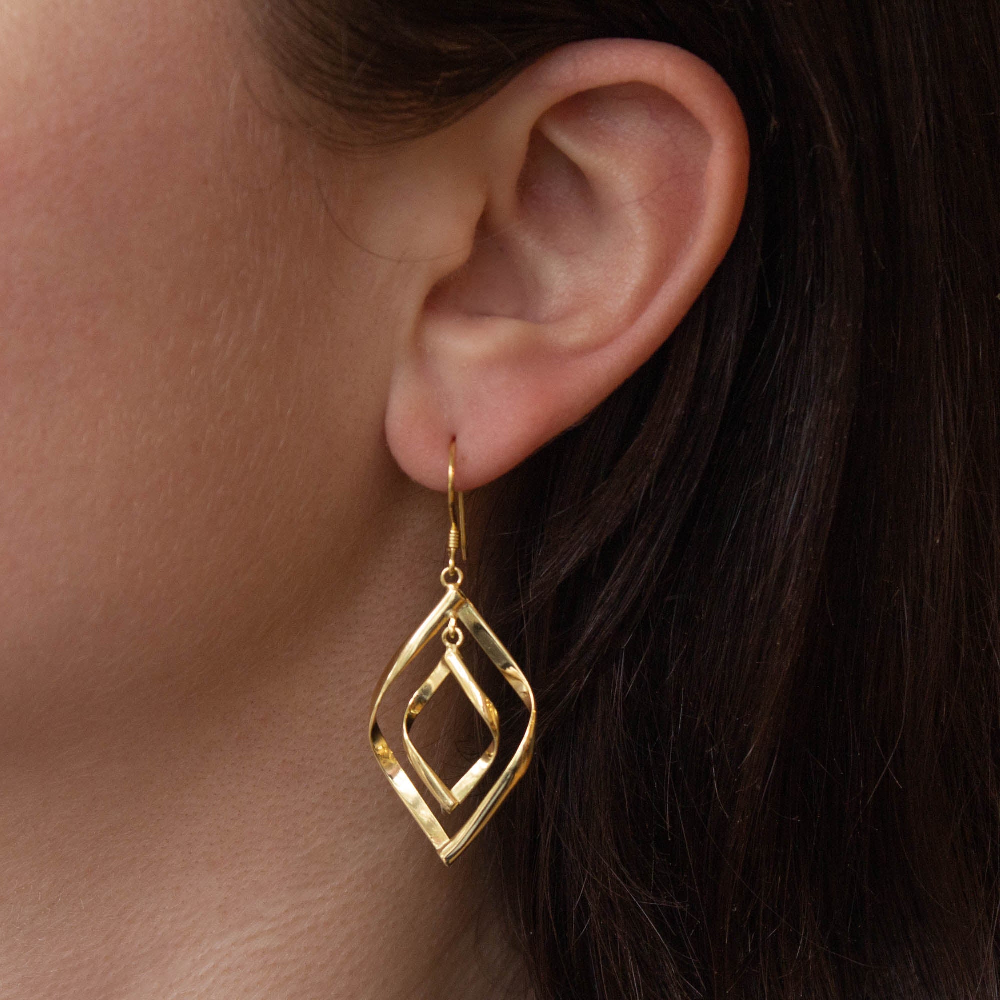 Gold Vermeil Double Twist Earrings - Beyond Biasa