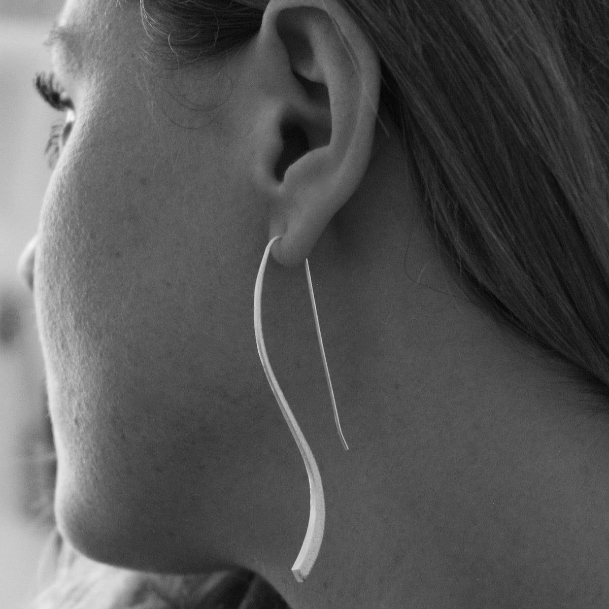 Gold Long 'Flick' Earrings - Beyond Biasa