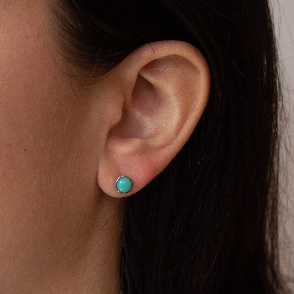 Small turquoise stud on sale earrings