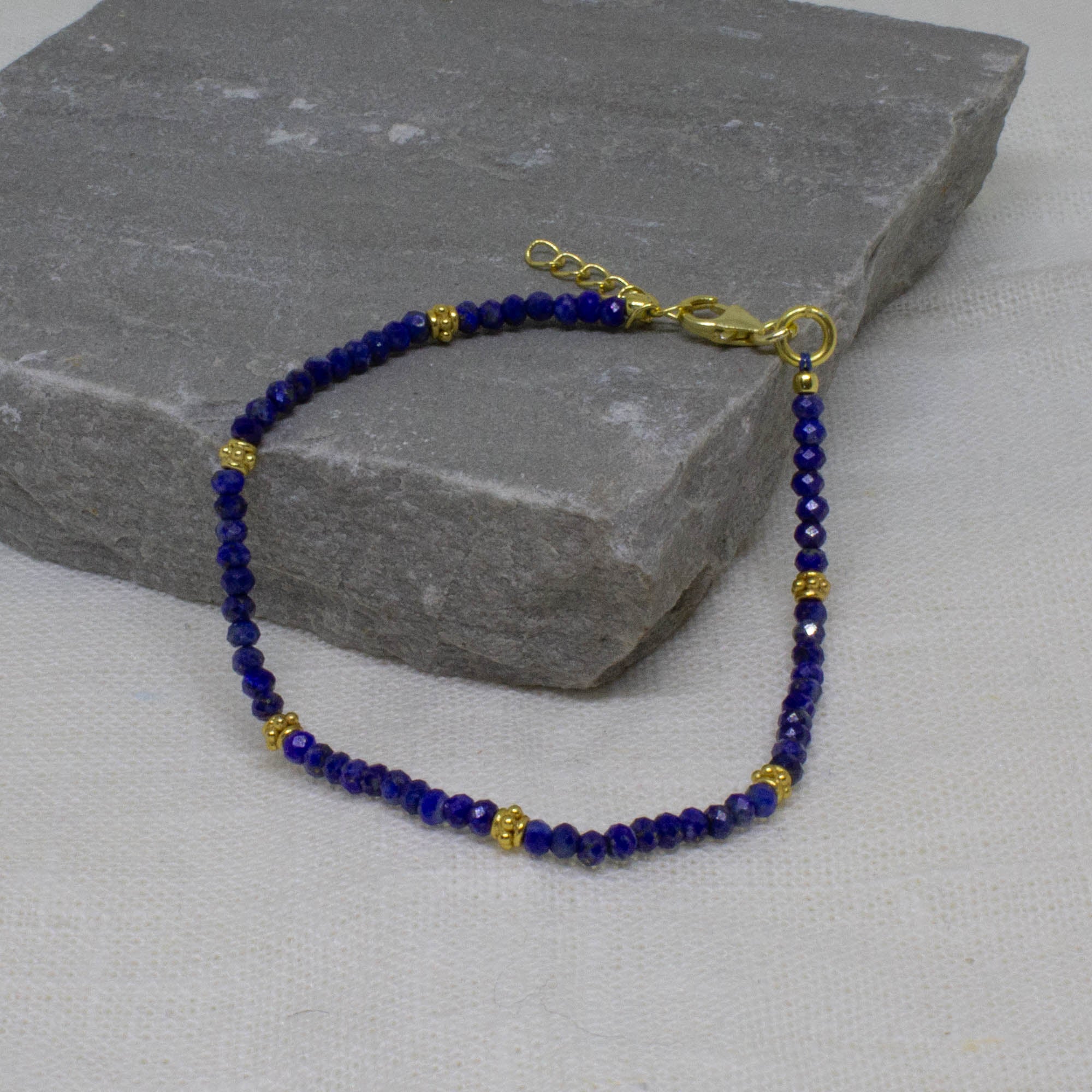 Gemstone and Gold Beaded Bracelet - Beyond Biasa