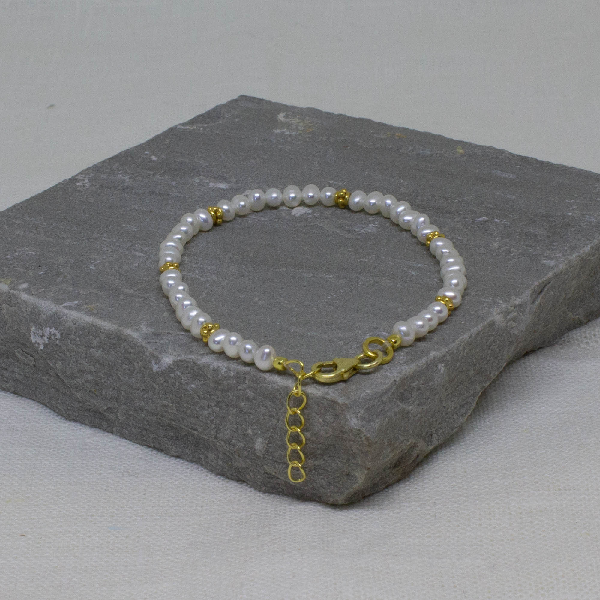 Gemstone and Gold Beaded Bracelet - Beyond Biasa