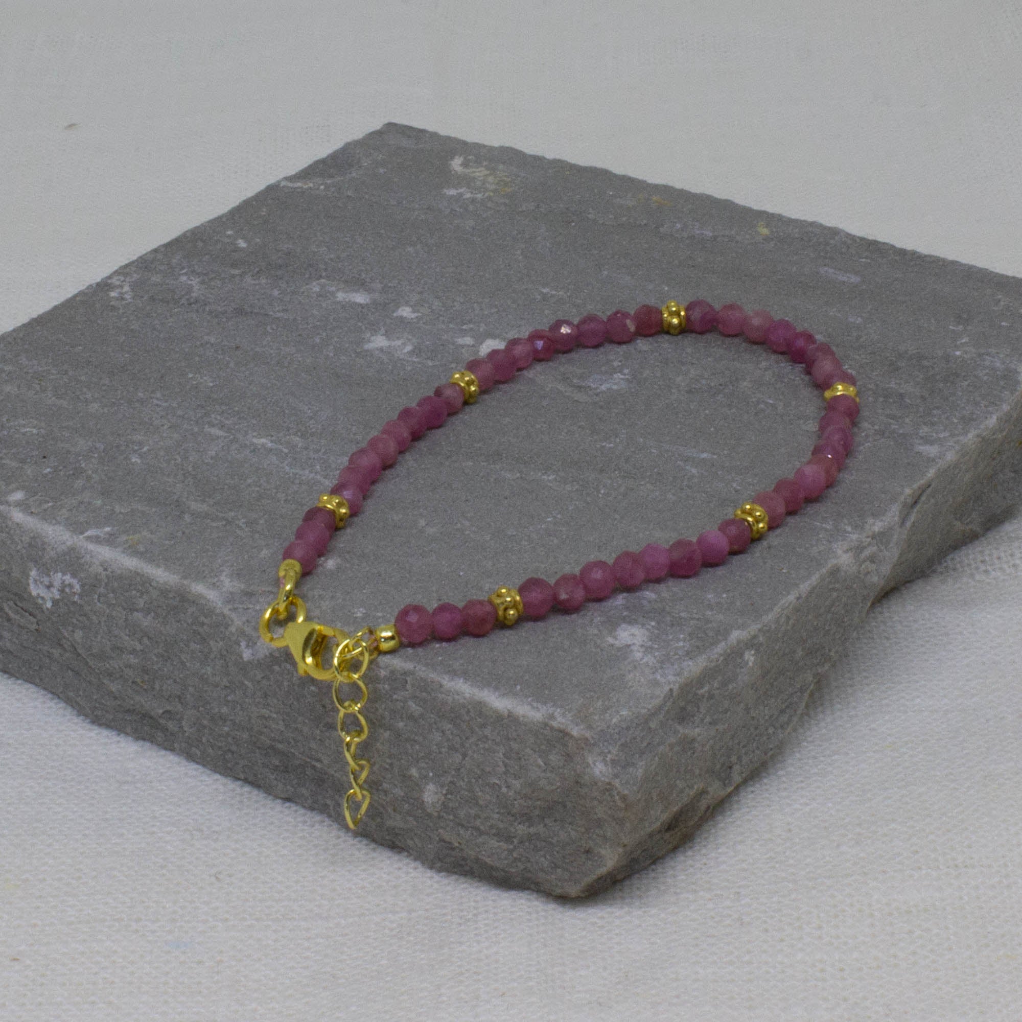 Gemstone and Gold Beaded Bracelet - Beyond Biasa