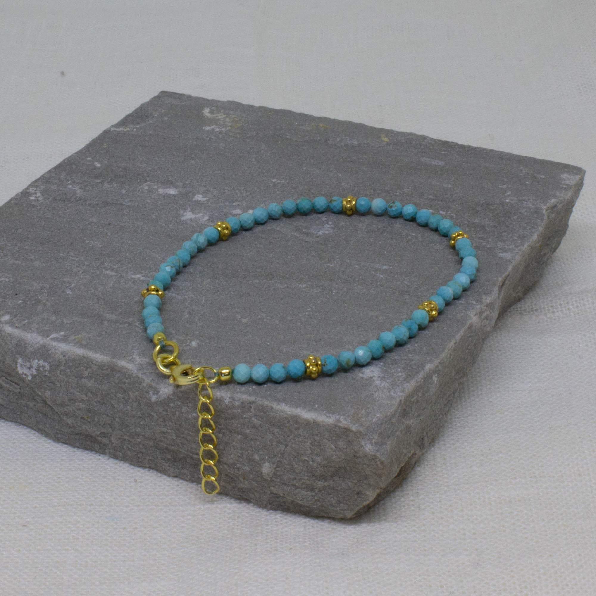 Gemstone and Gold Beaded Bracelet - Beyond Biasa