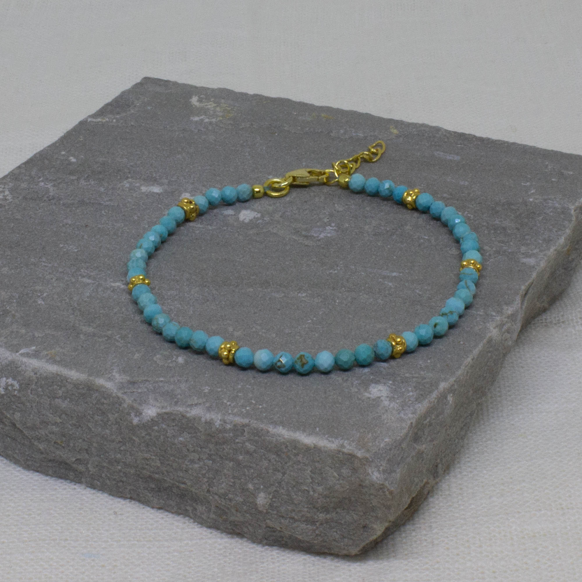 Gemstone and Gold Beaded Bracelet - Beyond Biasa