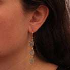Carved Aquamarine and Gold Vermeil Earrings - Beyond Biasa