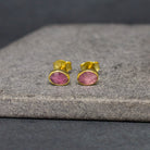 Tourmaline and Gold Stud Earrings - Beyond Biasa