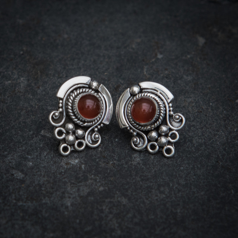 Bali Gemstone Stud Earrings - Beyond Biasa