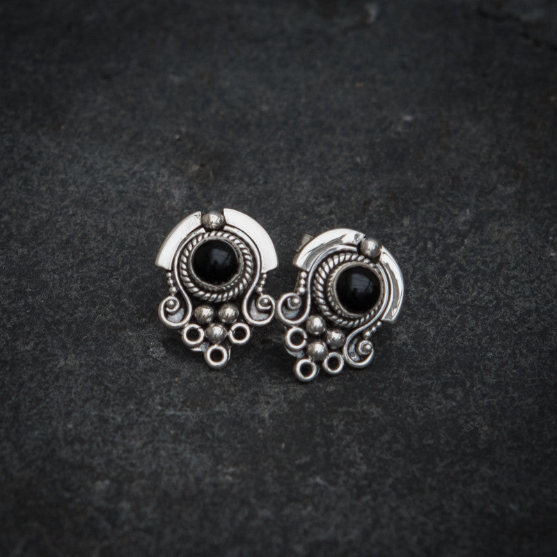 Bali Gemstone Stud Earrings - Beyond Biasa