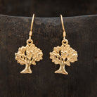 Gold Vermeil 'Tree of Life' Earrings - Beyond Biasa