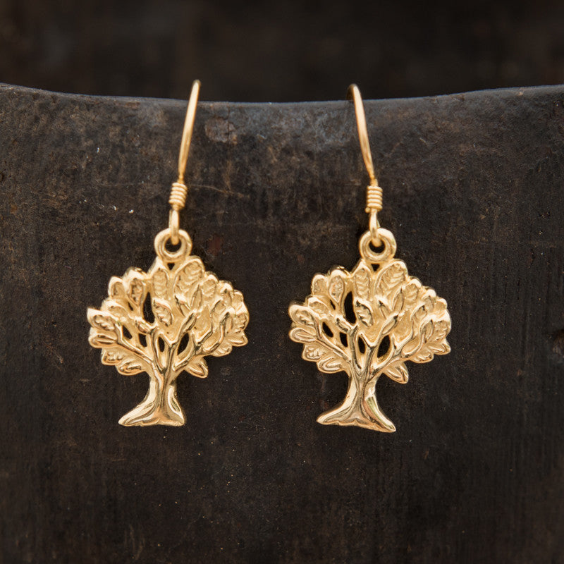 Gold Vermeil 'Tree of Life' Earrings - Beyond Biasa