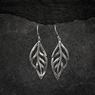 Sterling Silver Leaf Drop Earrings - Beyond Biasa