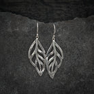 Sterling Silver Leaf Drop Earrings - Beyond Biasa