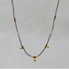 Flora Gemstone Beaded Necklace in Labradorite - Beyond Biasa