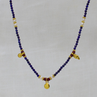 Flora Gemstone Beaded Necklace in Lapis Lazuli - Beyond Biasa