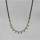 Willow Gemstone Beaded Necklace in Aventurine and Lapis - Beyond Biasa