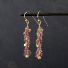 Labradorite, Quartz and Gold Vermeil Cluster Earrings - Beyond Biasa
