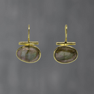 Gemstone and Gold Bar Earrings - Beyond Biasa