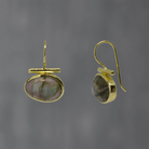 Gemstone and Gold Bar Earrings - Beyond Biasa