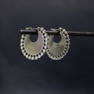 Oxidised Sterling Silver Wirework Flat Hoop Earrings | Beyond Biasa