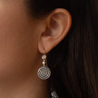 Sterling Silver Spiral Drop Earrings - Beyond Biasa