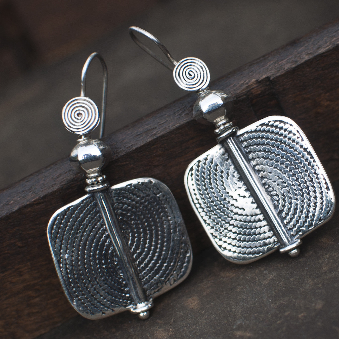 Geometric Sterling Silver Earrings - Beyond Biasa