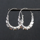 Sterling Silver Ribbon Hoop Earrings - Beyond Biasa