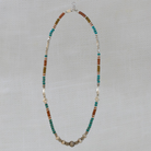 Mixed Metals and Gemstone Feature Bead Necklace - Beyond Biasa