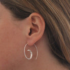 Silver Swirl Hoop Earrings - Beyond Biasa