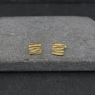 Textured Square Stud Earrings
