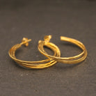 Trio Hammered Gold Vermeil Hoop Earrings - Beyond Biasa