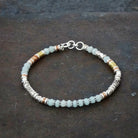 Amazonite Bracelet with Sterling Silver Copper and Brass - Beyond Biasa