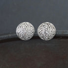 Sterling Silver Granulation Round Stud Earring - Beyond Biasa